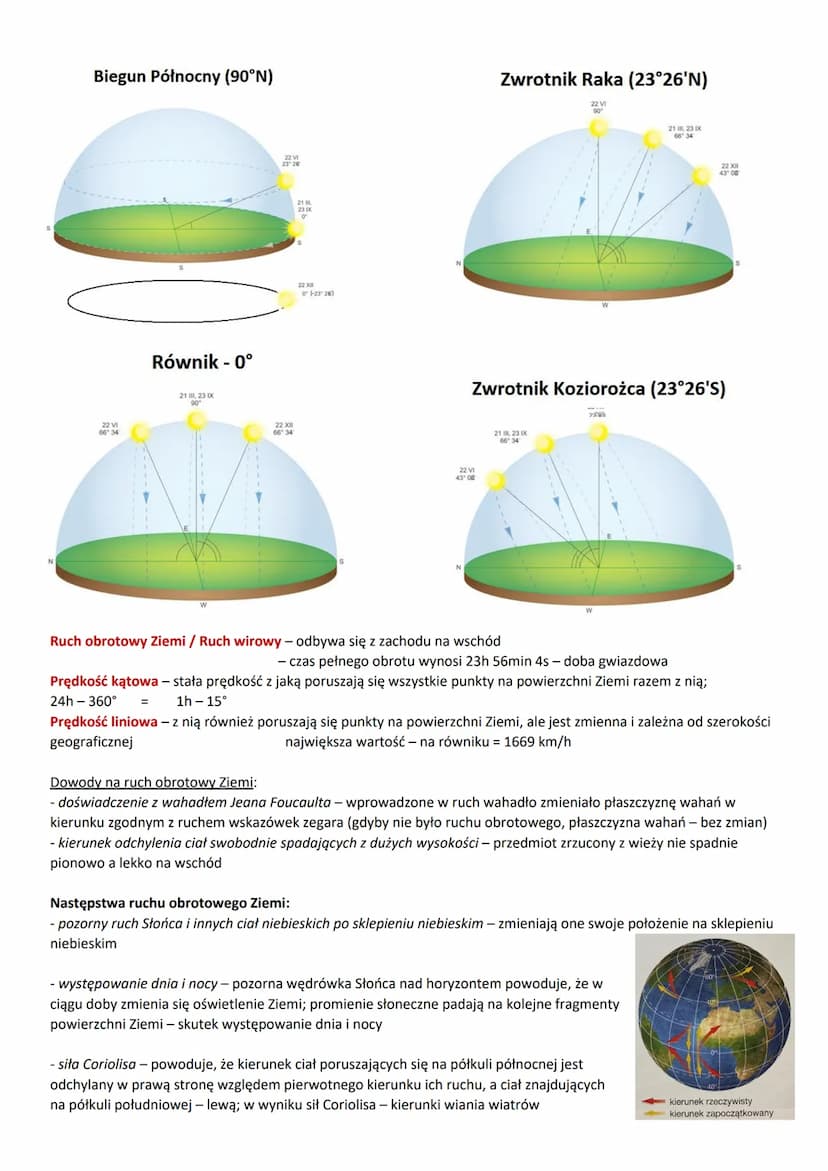 Teoria geocentryczna - Słońce i inne ciała niebieskie krążą wokół Ziemi; uważano
tak do XVI wieku
Teoria heliocentryczna - Ziemia i inne pla