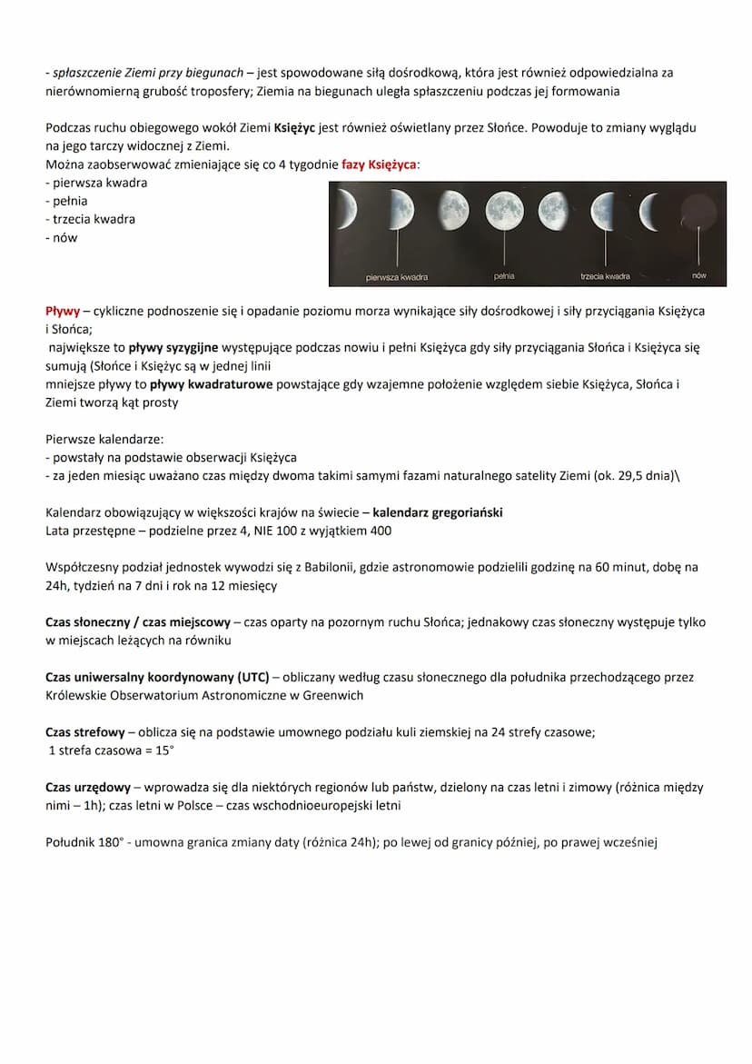 Teoria geocentryczna - Słońce i inne ciała niebieskie krążą wokół Ziemi; uważano
tak do XVI wieku
Teoria heliocentryczna - Ziemia i inne pla