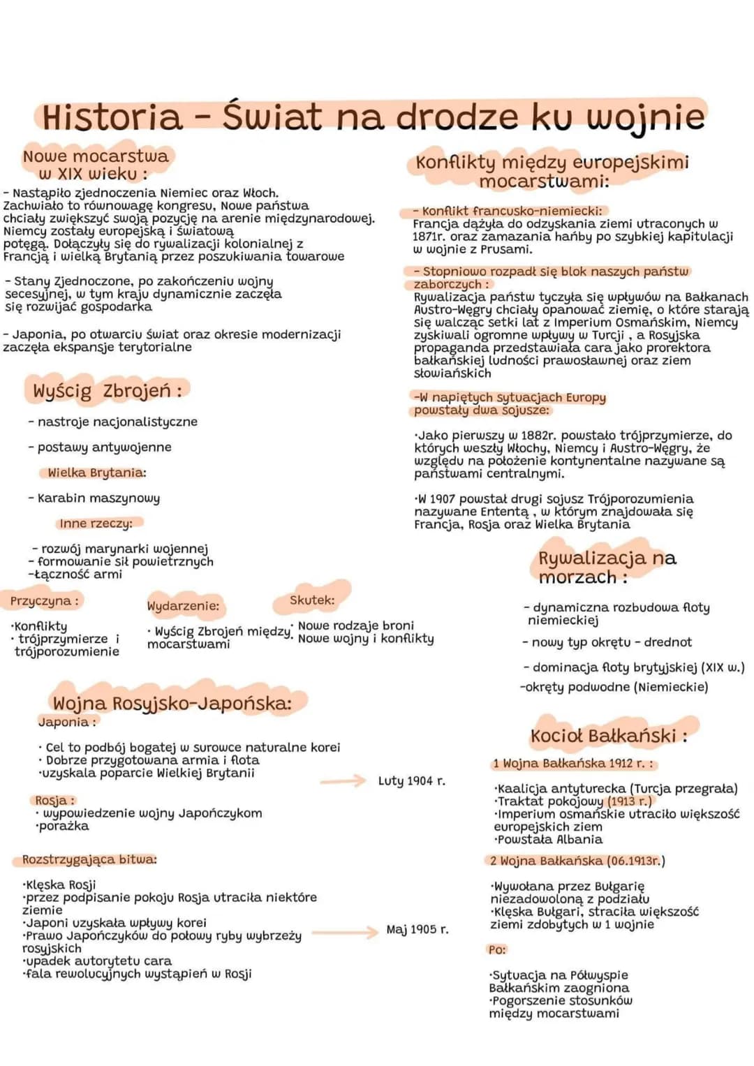 Historia - Świat na drodze ku wojnie
Nowe mocarstwa
w XIX wieku:
- Nastąpiło zjednoczenia Niemiec oraz Włoch.
Zachwiało to równowagę kongres