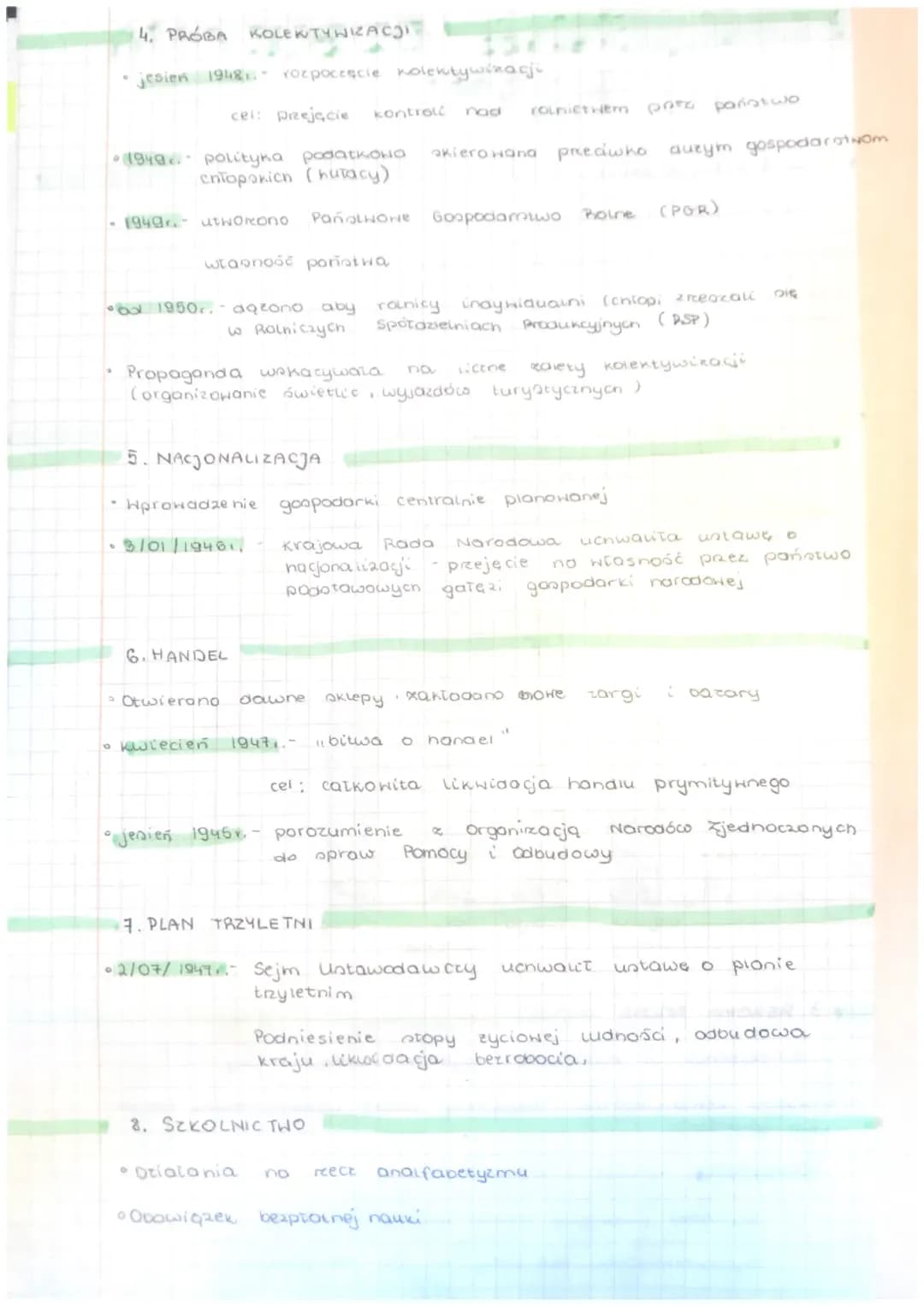 POWOJENNA ODBUDONA
1. STRATY WOJENNE
Zniszczenie
* sowieckie strefy wpłynów
* xniazczeniu uiegry miasta drogi, mosty i fabryni
xagamiecie pr