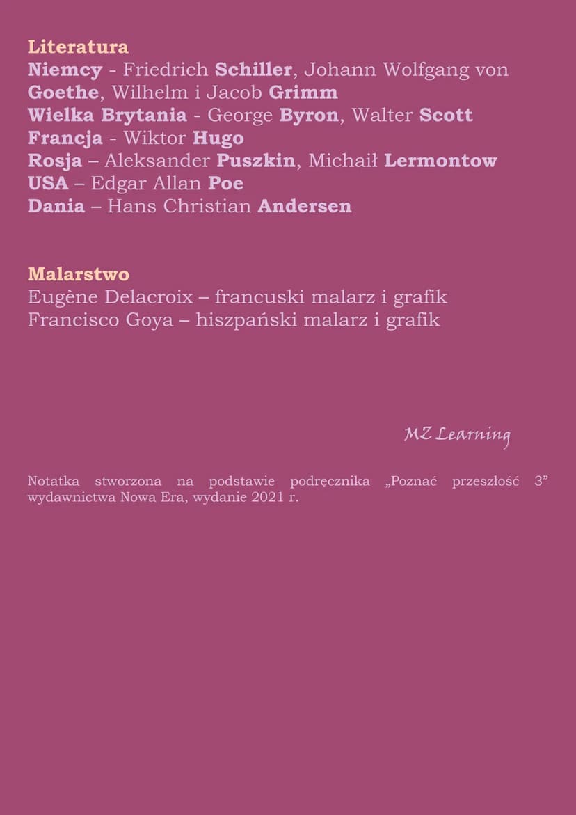 Kultura polskiego
romantyzmu
Początek polskiego romantyzmu – 1822 r. Wilno –
wydanie zbioru wierszy Ballady i romanse Adama
Mickiewicza.
Cec