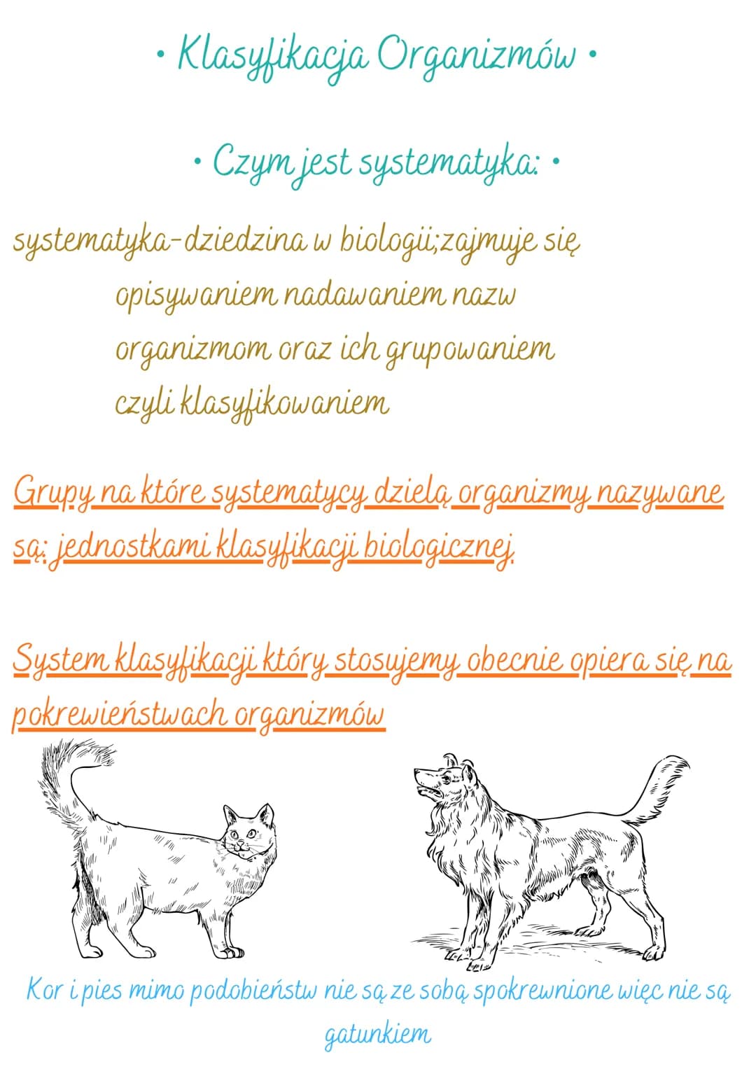 • Klasyfikacja Organizmów •
●
●
• Czym jest systematyka: •
systematyka-dziedzina w biologii; zajmuje się
opisywaniem nadawaniem nazw
organiz
