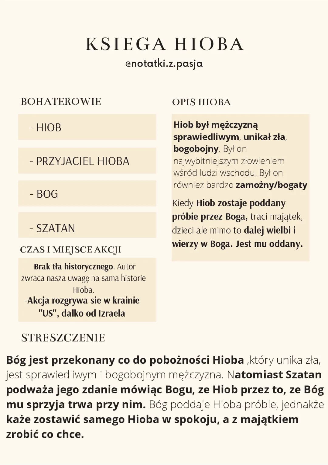 Księga Hioba - streszczenie i interpretacja - Znaczenie, Bohaterowie i Motywy