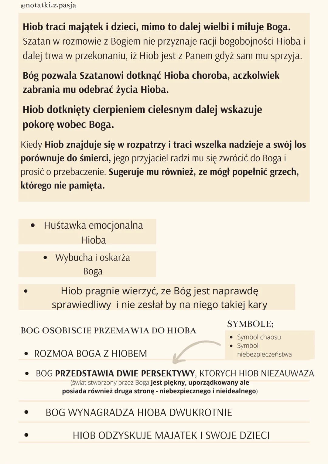 BOHATEROWIE
- HIOB
KSIEGA HIOBA
- BOG
- PRZYJACIEL HIOBA
enotatki.z.pasja
-SZATAN
CZAS I MIEJSCE AKCJI
-Brak tła historycznego. Autor
zwraca