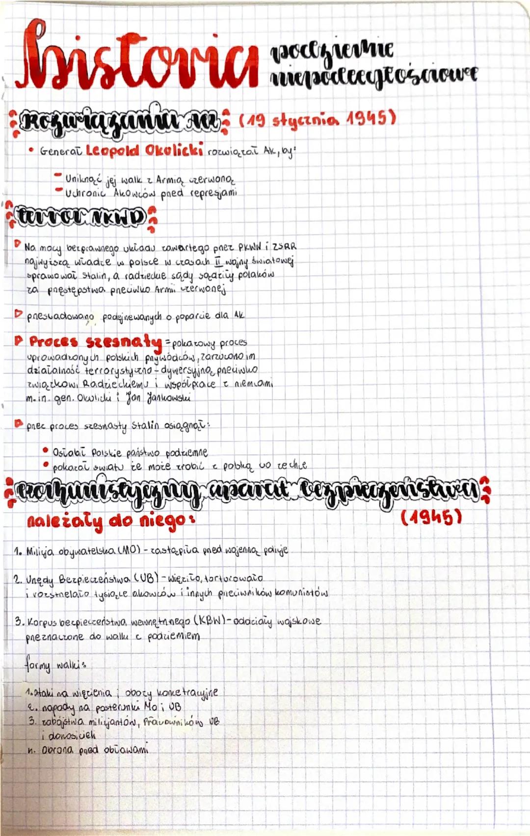 # bistoria
pocozrevie
niepodległościowe

Rozwiązania Na (19 stycznia 1945)

*   Generat Leopold Okolicki rozwiązał Ak, by:

    *   Uniknąć 