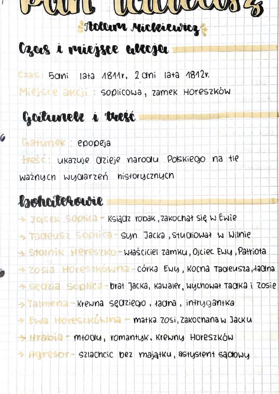 Czym jest epopeja narodowa? Odkryj świat Pana Tadeusza