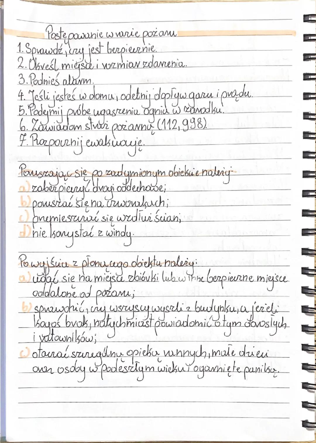 # POZARY

~ nickontrolowane, sprawiajo u zagwienie wzprestrenivnie

Navrestsze pryvryny pożarów się ognia

- Używanie otwartego ognia w pomi