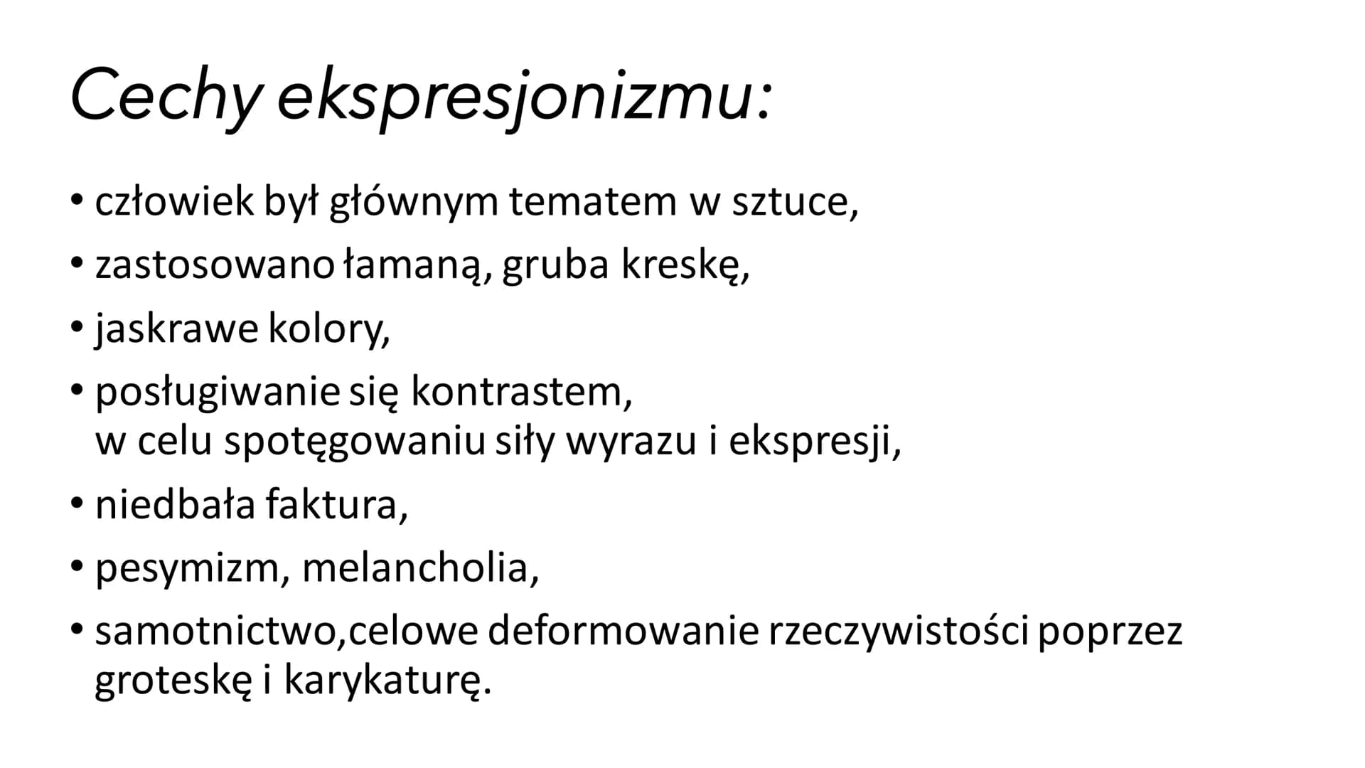 EKSPRESJONIZM Co to jest?
-
Jest to z (łac. expressio – „wyraz, wyrażenie”) – kierunek artystyczny
w kulturze europejskiej i amerykańskiej p