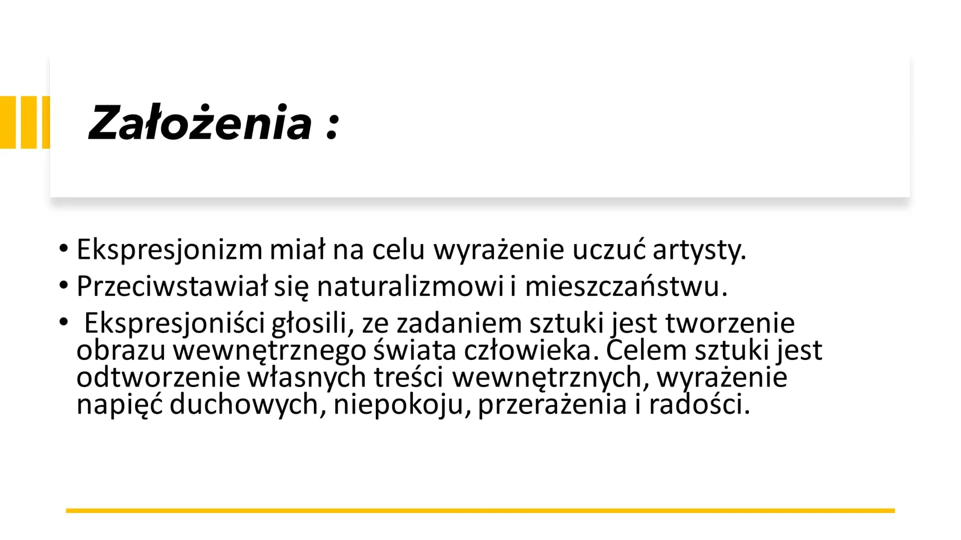 EKSPRESJONIZM Co to jest?
-
Jest to z (łac. expressio – „wyraz, wyrażenie”) – kierunek artystyczny
w kulturze europejskiej i amerykańskiej p