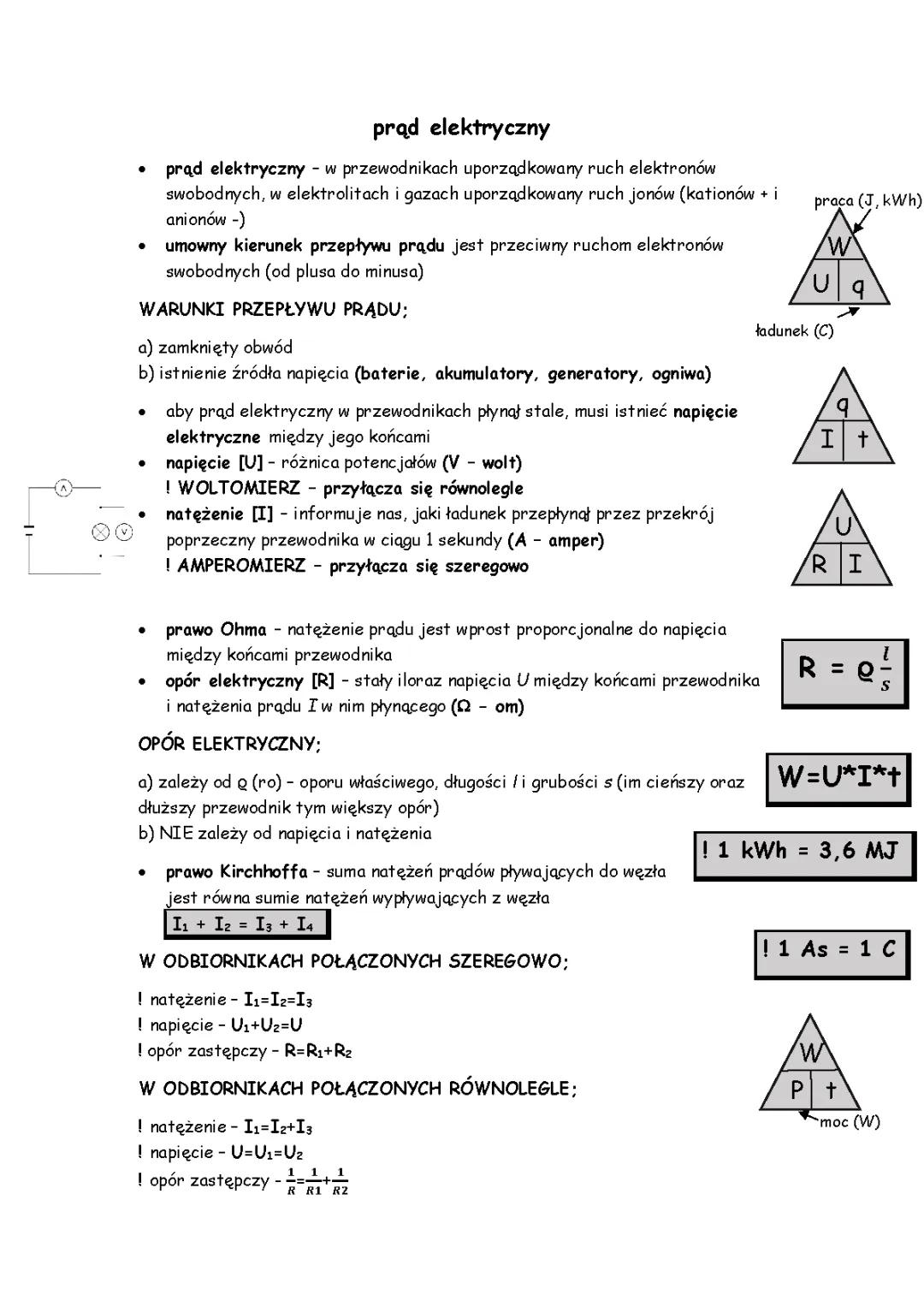 Fizyka Klasa 8 WSiP: Prąd Elektryczny i Napięcie