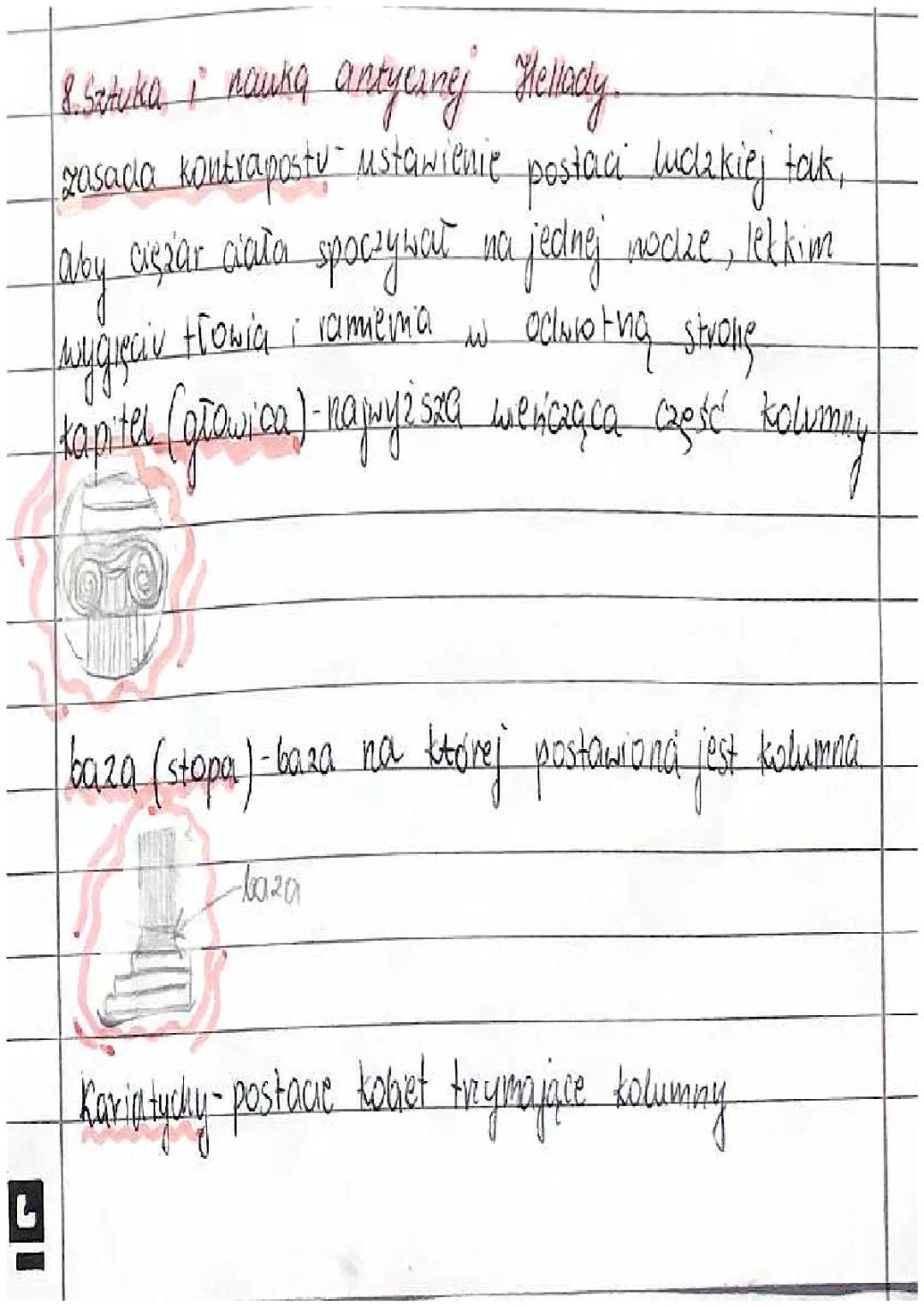 Sztuka i Nauka Starożytnej Grecji - Notatka z Historii 1 LO