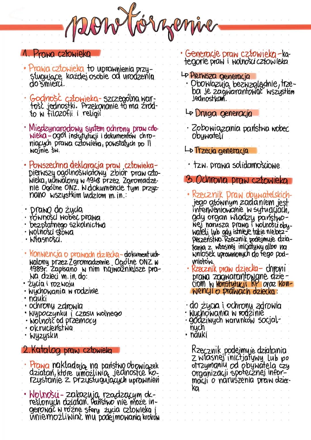 Podstawy WOS - Powtórzenie: Dział 2