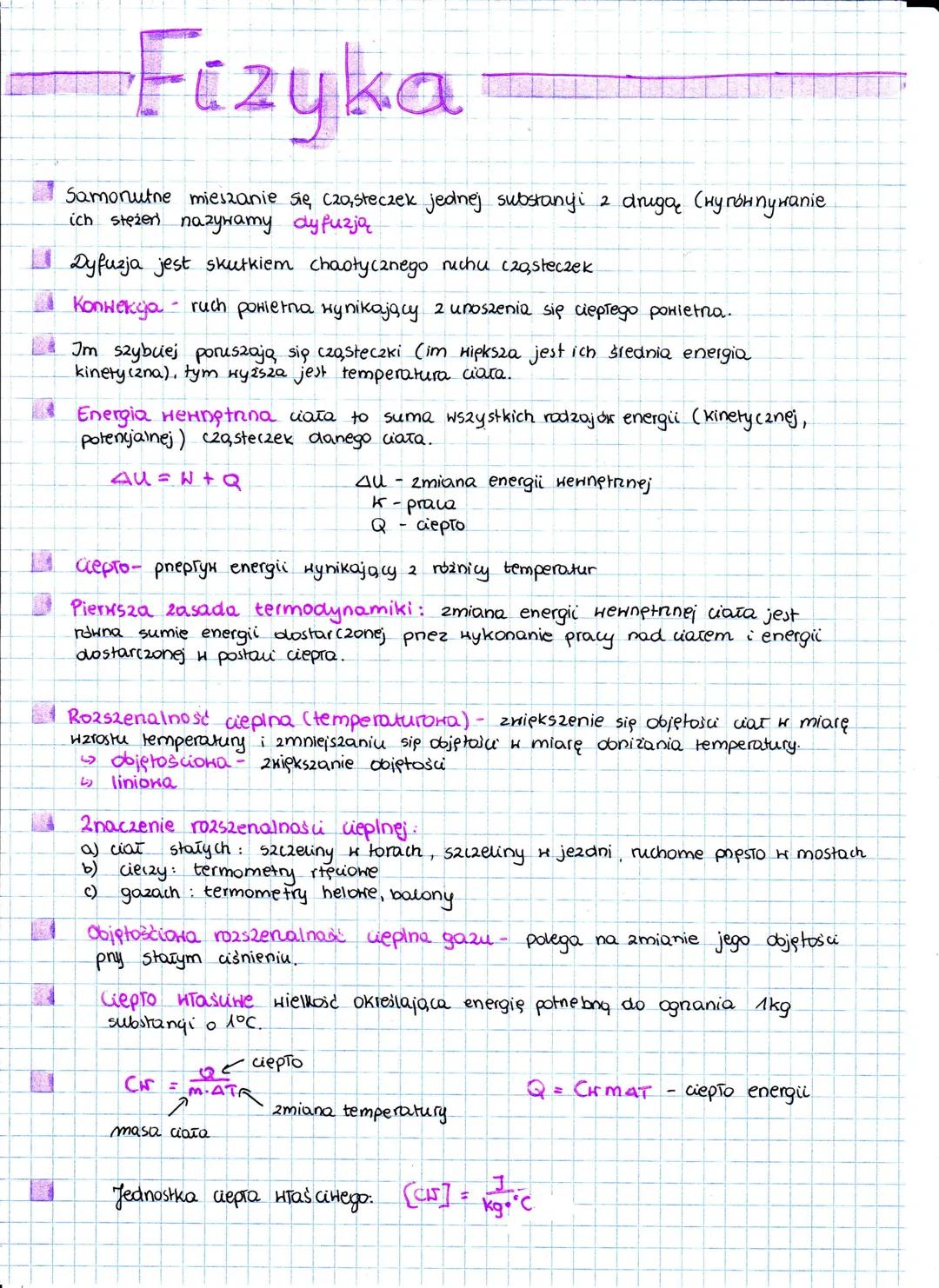 Ciepło i jego właściwości