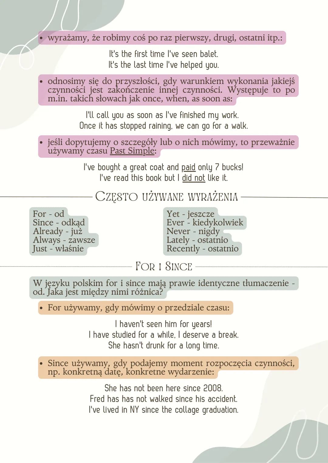 PRESENT PERFECT
BUDOWA
PODMIOT + HAVE/HAS + CZASOWNIK W III FORMIE
I've seen this movie.
PYTANIA I PRZECZENIA
Aby utworzyć pytanie wystarczy