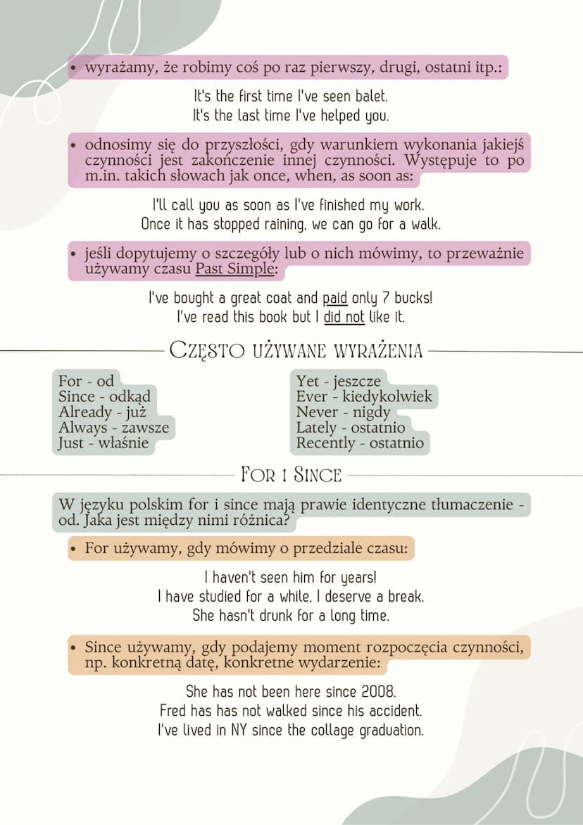PRESENT PERFECT
BUDOWA
PODMIOT + HAVE/HAS + CZASOWNIK W III FORMIE
I've seen this movie.
PYTANIA I PRZECZENIA
Aby utworzyć pytanie wystarczy