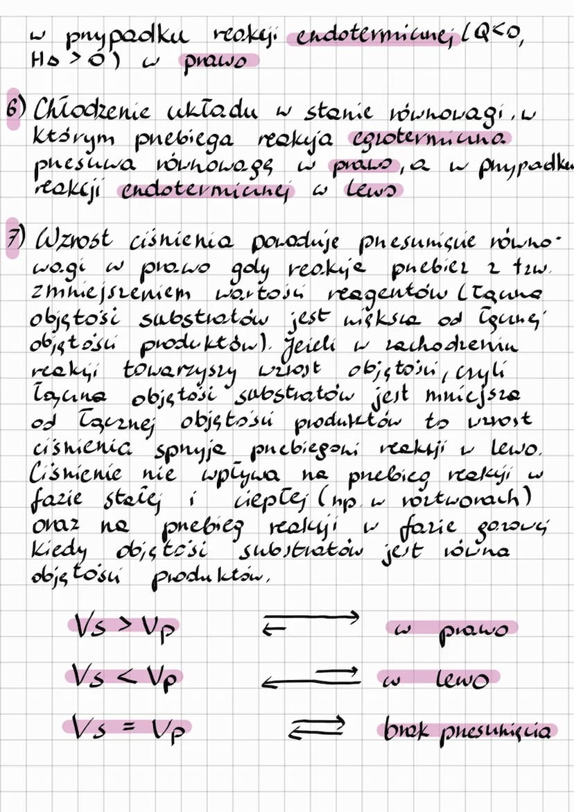 Regutar
prickory
Crynniki wplywajace na rownowage, reakiji
1) Wprowadzenie substratu do układu w stanie
równowagi powoduje presunięcie równo