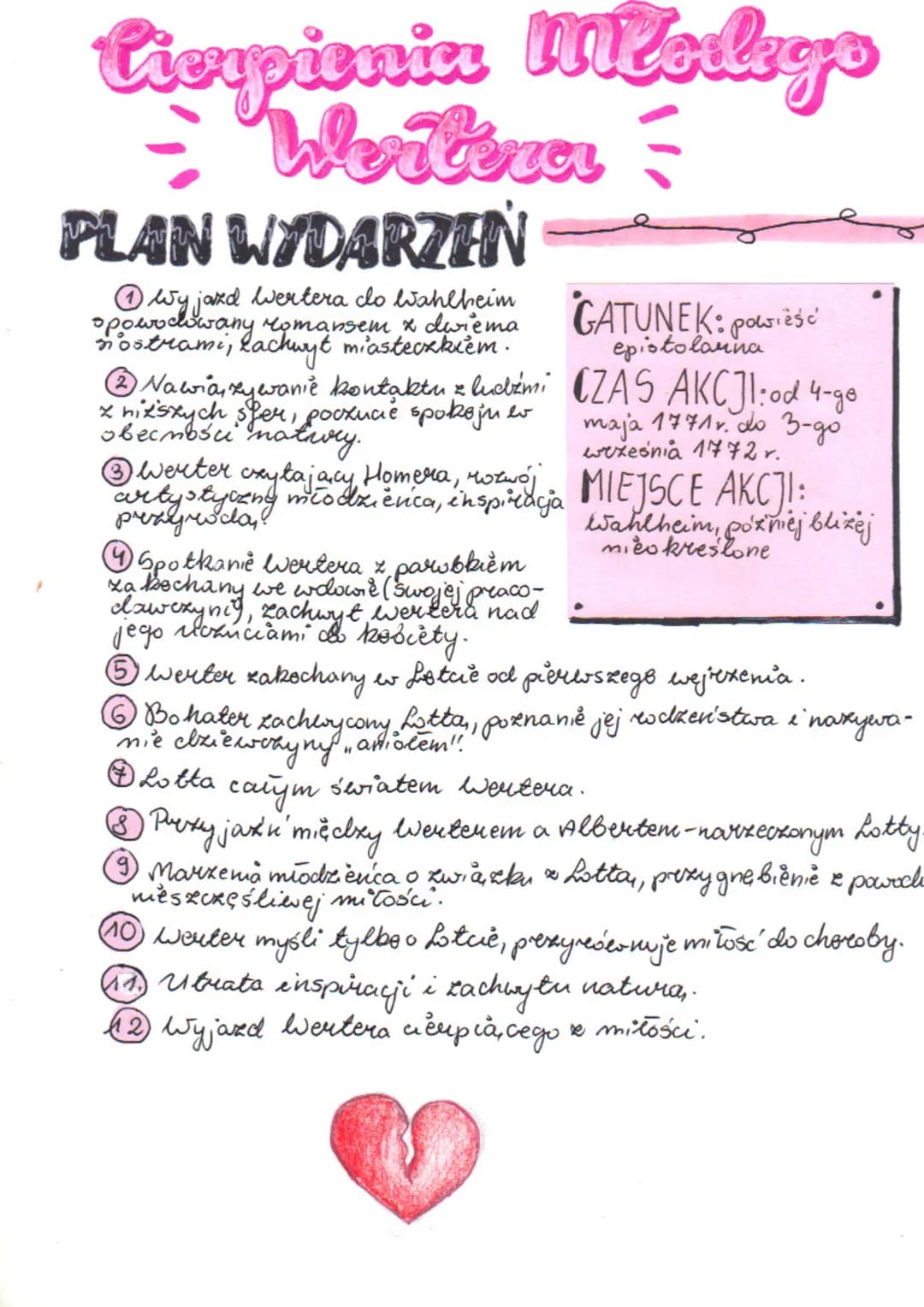 Cierpienia Marlegs
Wertera
PLAN WYDARZEŃ
Ⓒwy jard Wertera dlo wahlheim
spowodowany romansem & dwiema
nostrami, lachwyt miasteczkiem.
Ⓡ Nawia