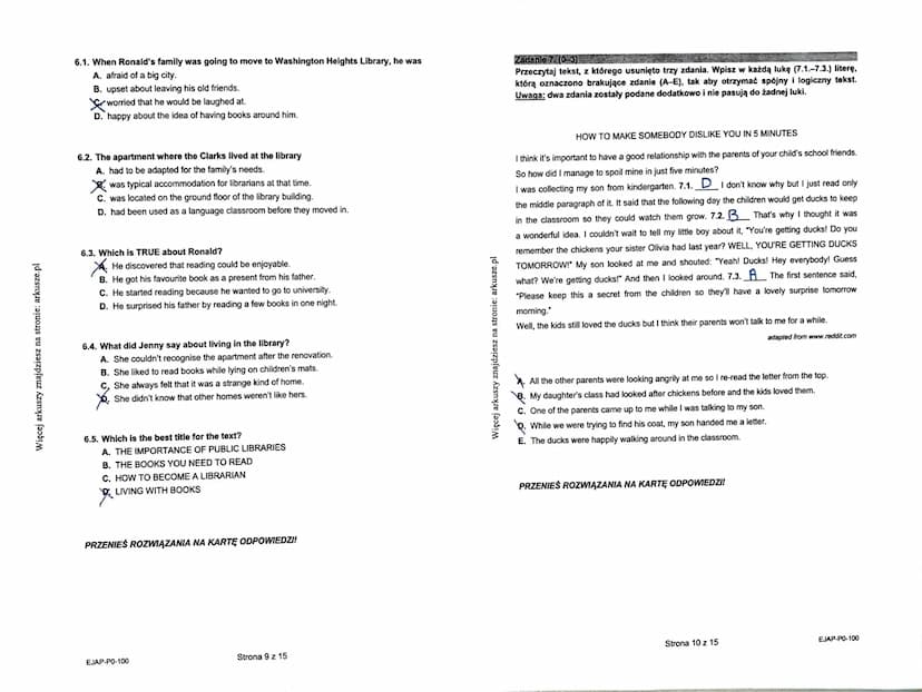 Więcej arkuszy znajdziesz na stronie: arkusze.pl
CENTRALNA
KOMISJA
EGZAMINACYJNA
KOD
WYPEŁNIA ZDAJĄCY
PESEL
EGZAMIN MATURALNY
Z JĘZYKA ANGIE