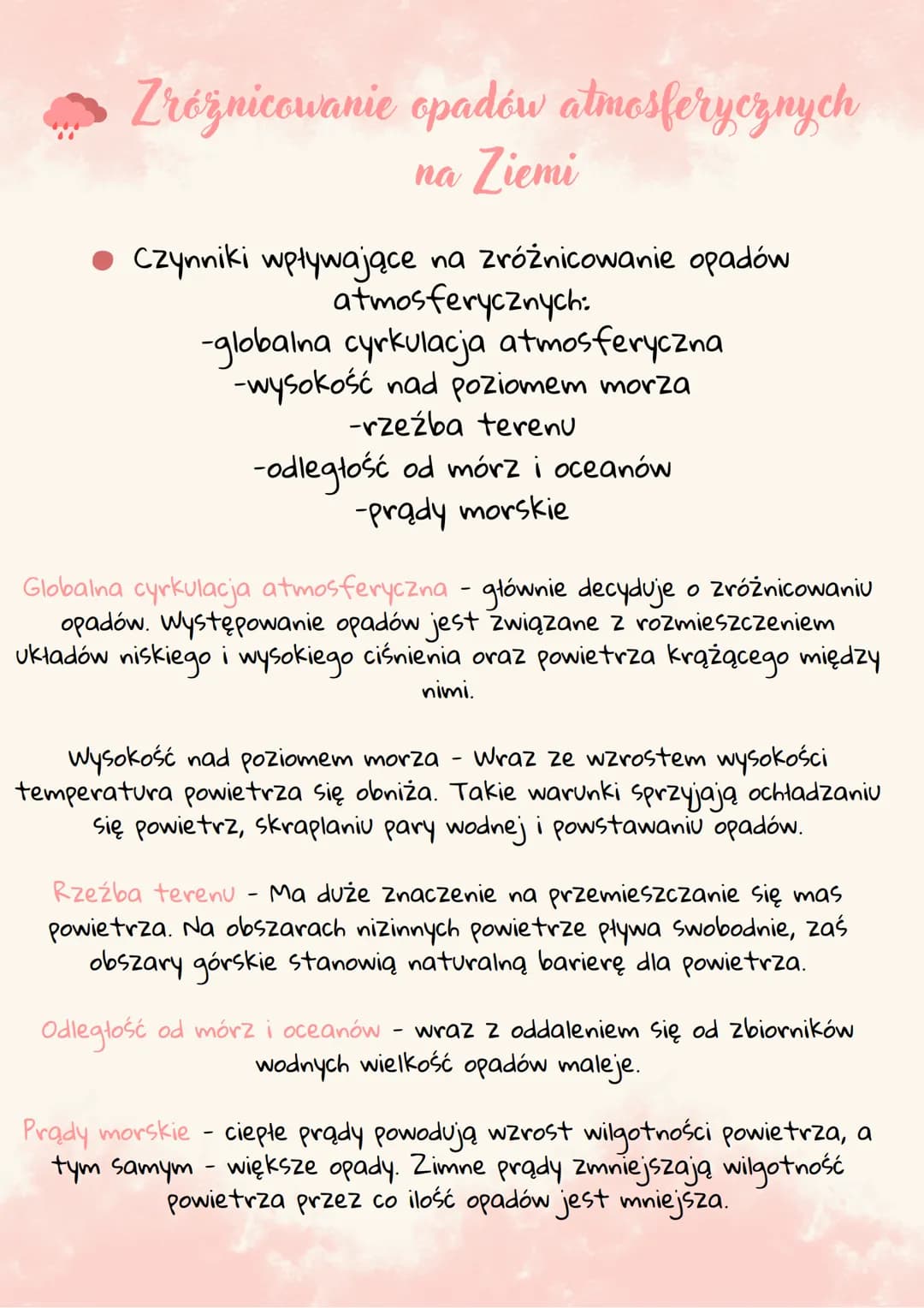 Opady atmosferyczne
Jak powstaja opady?
• Powstawanie opadów jest związane z parą wodną w
powietrzu.
Para wodna może ulegać skraplaniu, czyl