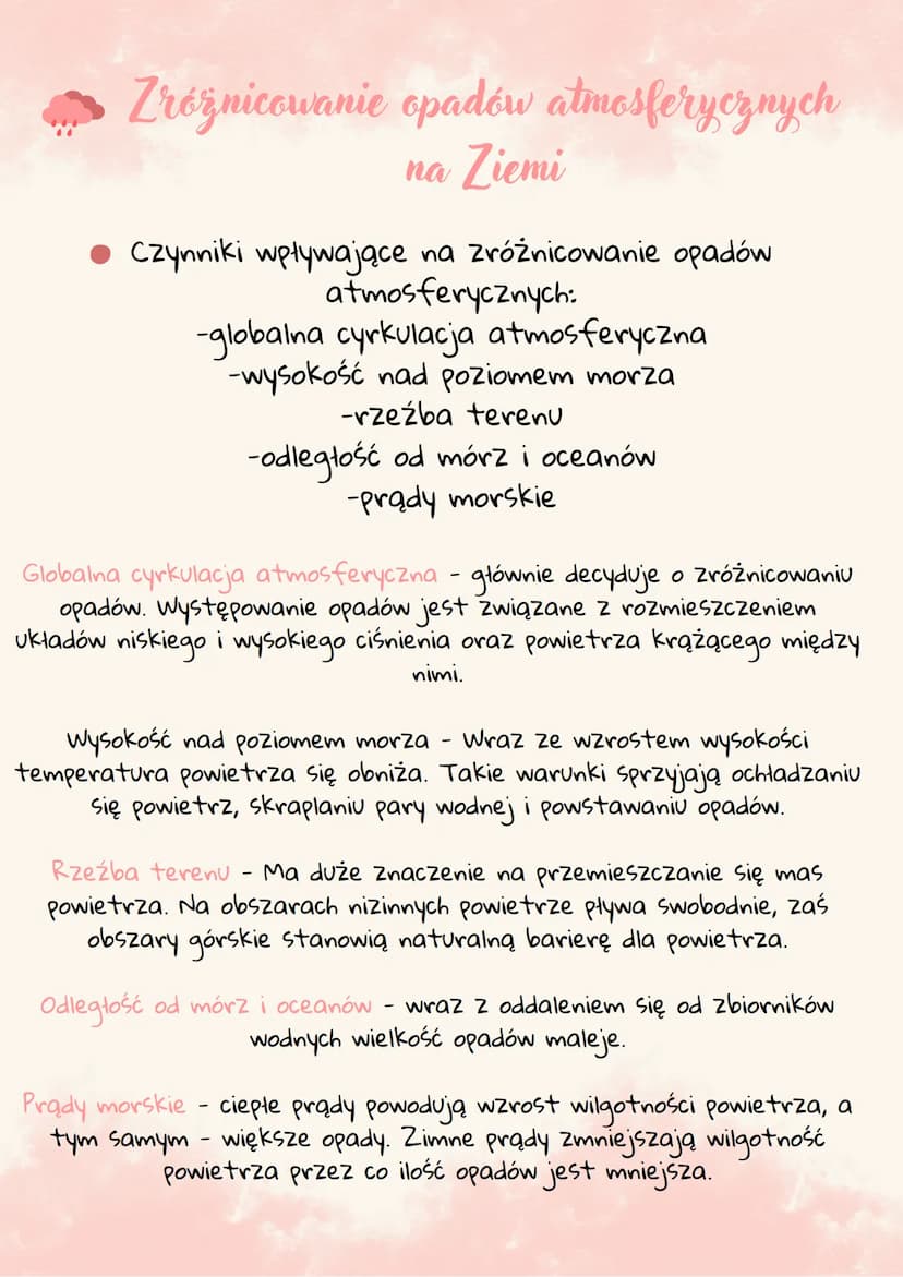 Opady atmosferyczne
Jak powstaja opady?
• Powstawanie opadów jest związane z parą wodną w
powietrzu.
Para wodna może ulegać skraplaniu, czyl
