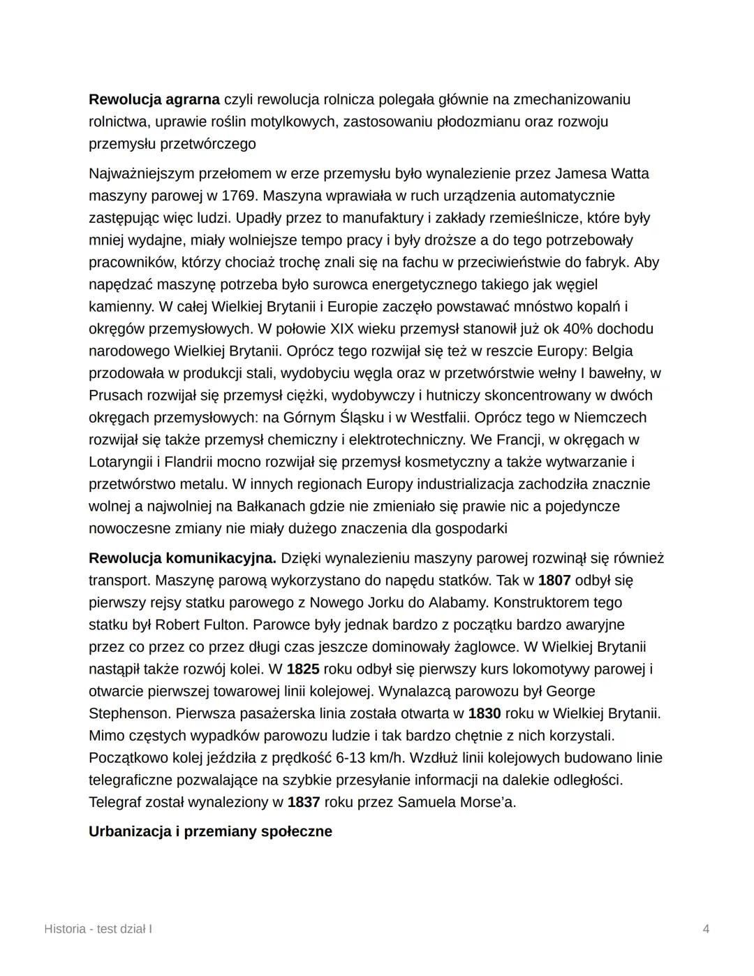 Historia - test dział I
1. Kongres wiedeński
Kongres wiedeński trwał w latach 1814-15. Był to zjazd władców, arystokracji i innych
wpływowyc