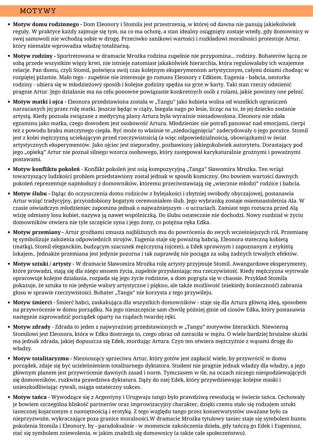 TANGO
gatunek: dramat groteskowy
epoka: współczesność
SŁAWOMIR MROŻEK
DRAMAT GROTESKOWY
Odmiana dramatu nowoczesnego, uprawiana w ramach tea