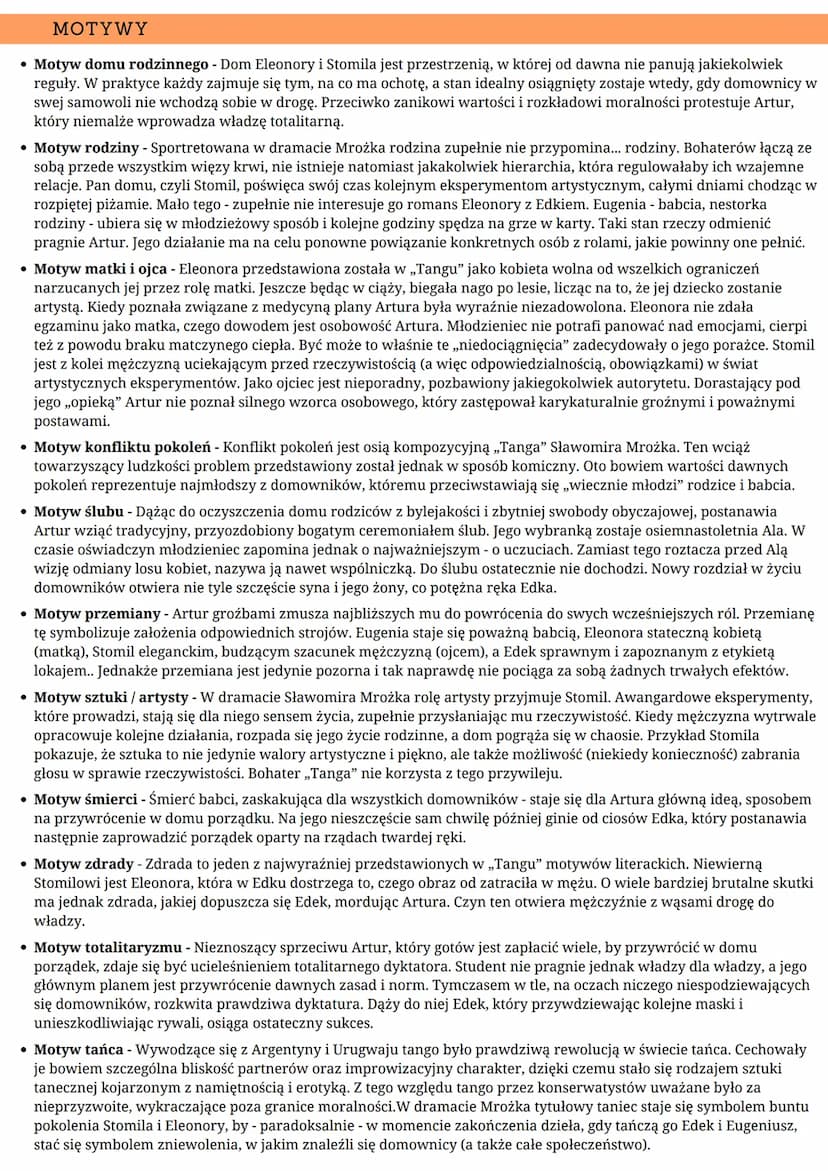 TANGO
gatunek: dramat groteskowy
epoka: współczesność
SŁAWOMIR MROŻEK
DRAMAT GROTESKOWY
Odmiana dramatu nowoczesnego, uprawiana w ramach tea