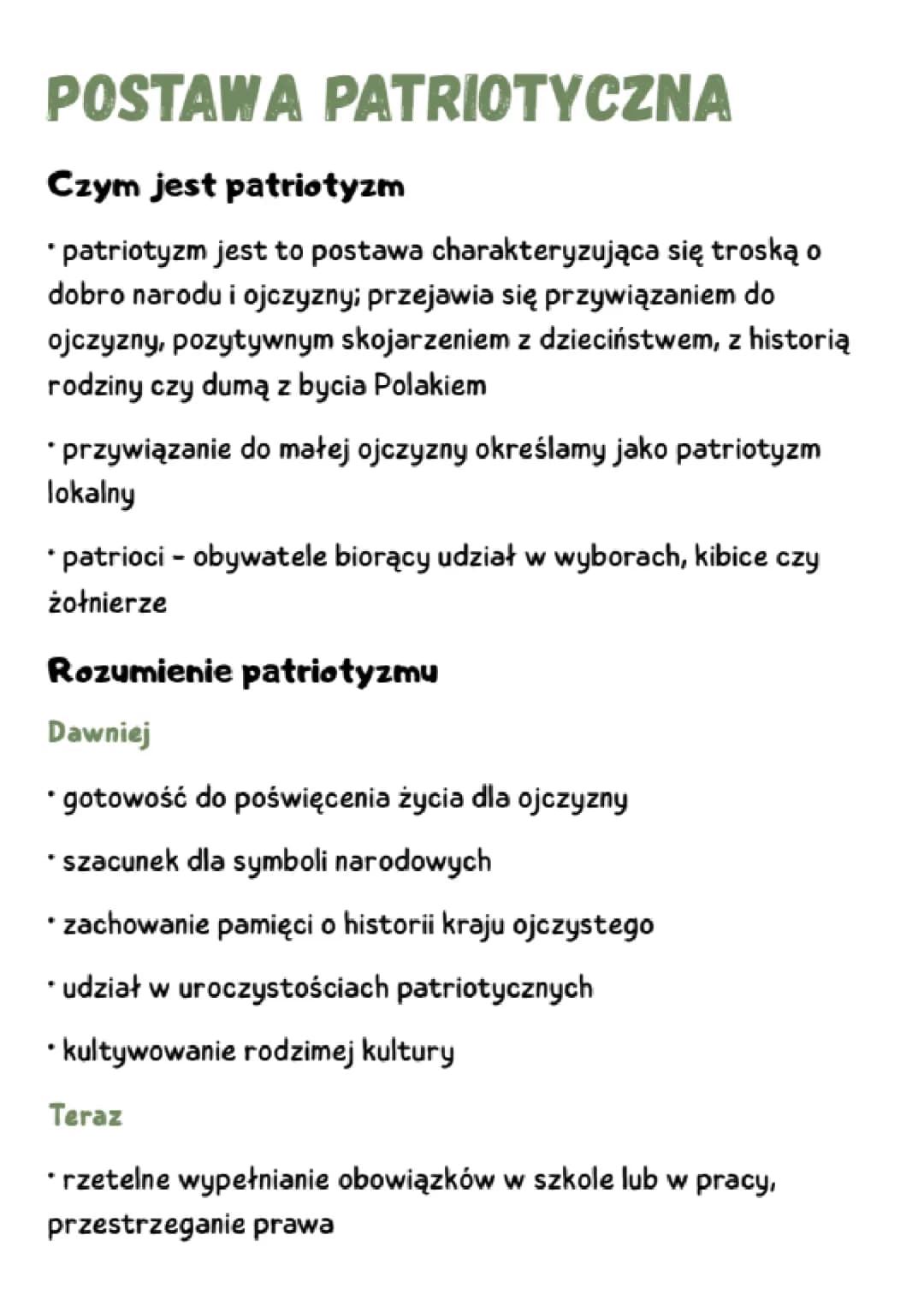 Postawa patriotyczna 