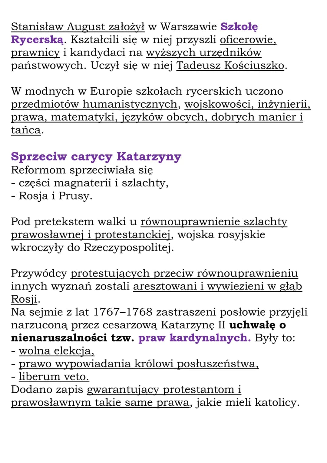 Ostatnia wolna elekcja i
I rozbiór Rzeczypospolitej
Elekcja Stanisława Augusta i pierwsze reformy
Umarł król August III.
W 1764 r. królem zo