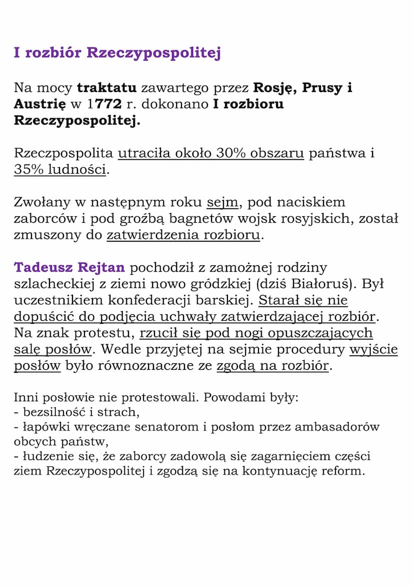 Ostatnia wolna elekcja i
I rozbiór Rzeczypospolitej
Elekcja Stanisława Augusta i pierwsze reformy
Umarł król August III.
W 1764 r. królem zo
