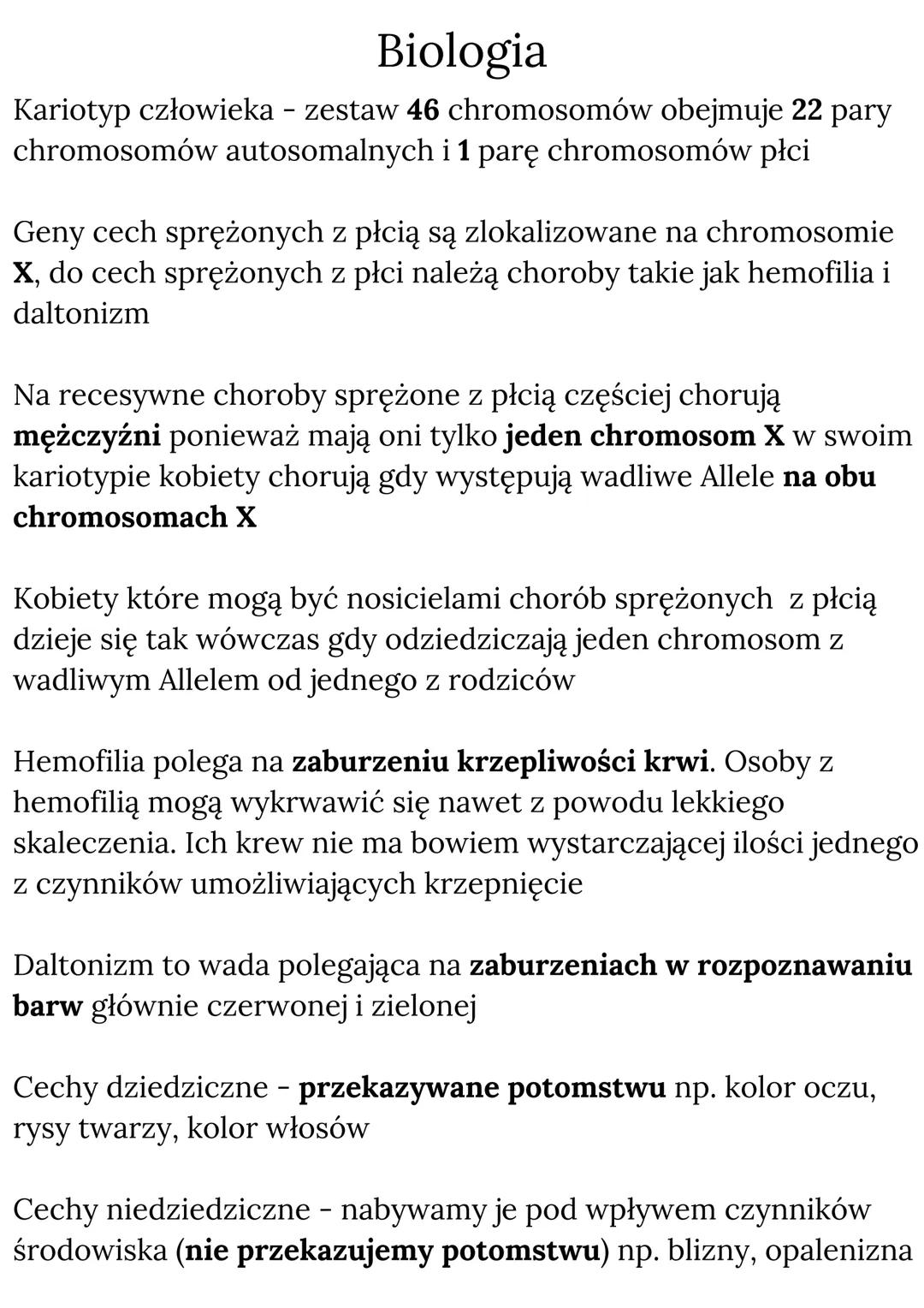 Dziedziczenie cech - Biologia klasa 8, dział 1