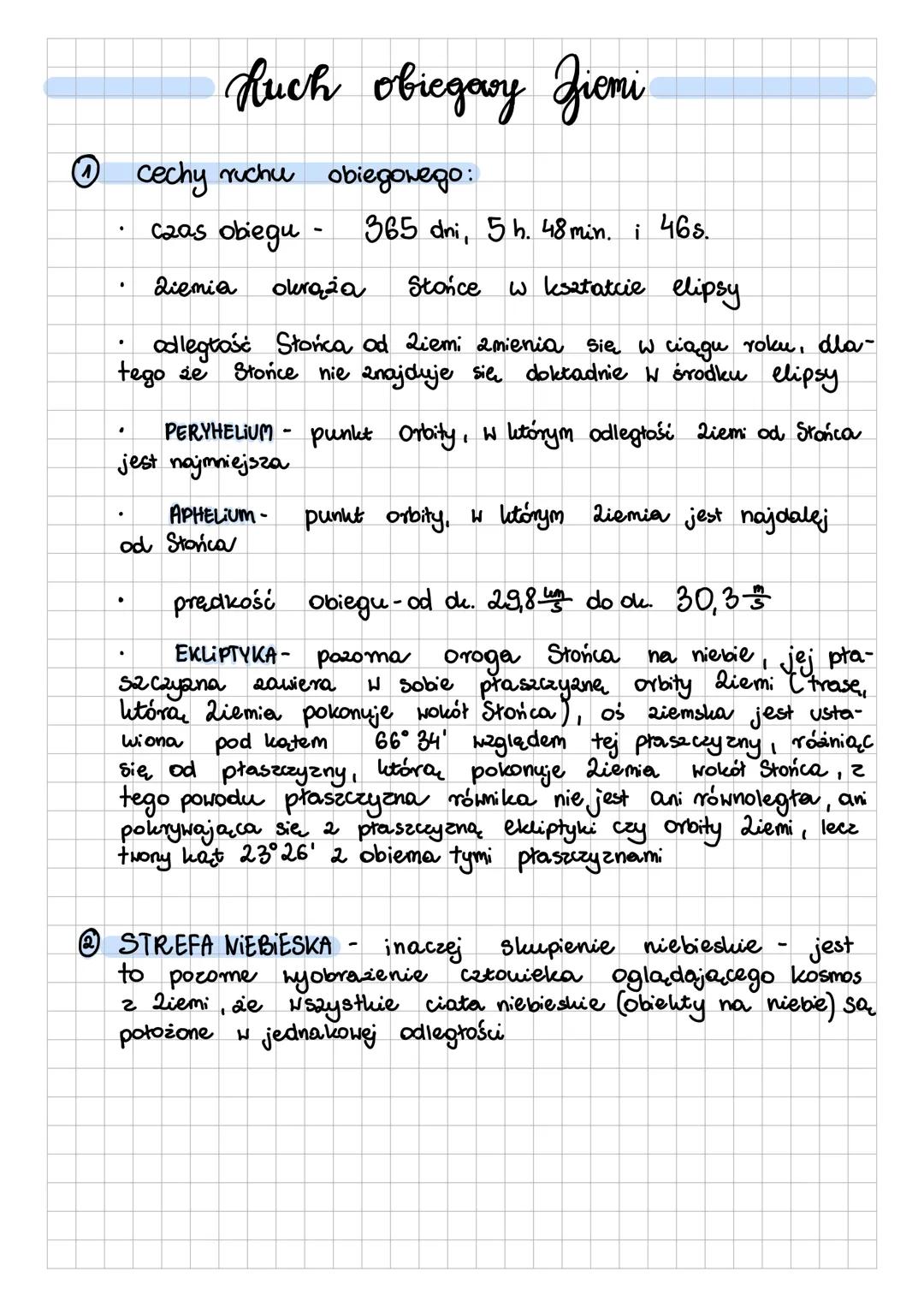 Ⓒ cechy ruchu obiegowego:
.
.
Stońce w kształcie elipsy
odległość Słońca od Ziemi zmienia się w ciągu roku, dla-
tego że Słońce nie znajduje