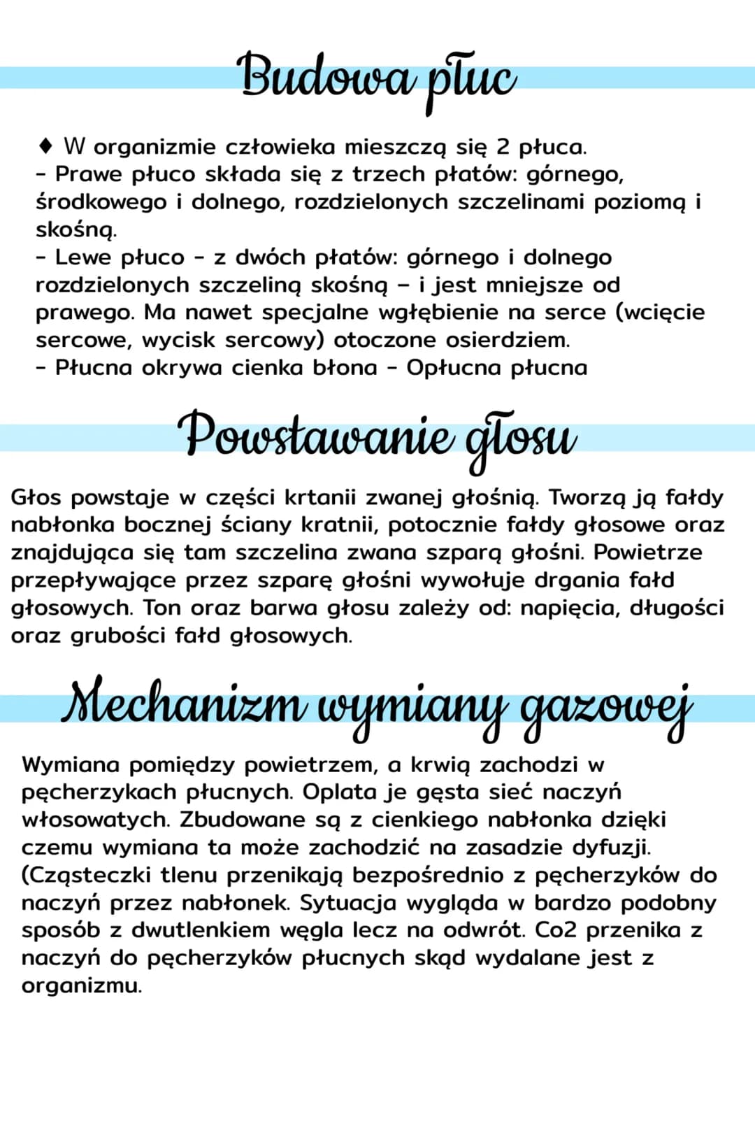 Układ oddechowy
Budowa układu oddechowego
Jama nosowa - Zachodzi w niej najskuteczniejsze
oczyszczanie, nawilrzanie oraz ogrzewanie wdychane