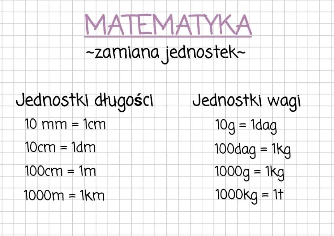 Zamiana jednostek