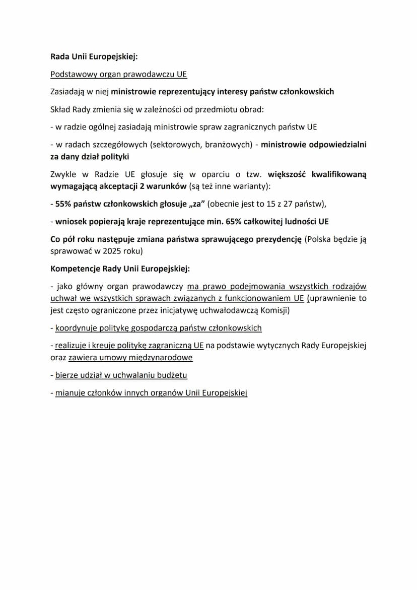 Unia Europejska (UE)
- orgnizacja o charakterze społeczno-polityczno-gospodarczym
- powstałała w 1993 roku na mocu traktatu z Maastricht
- j