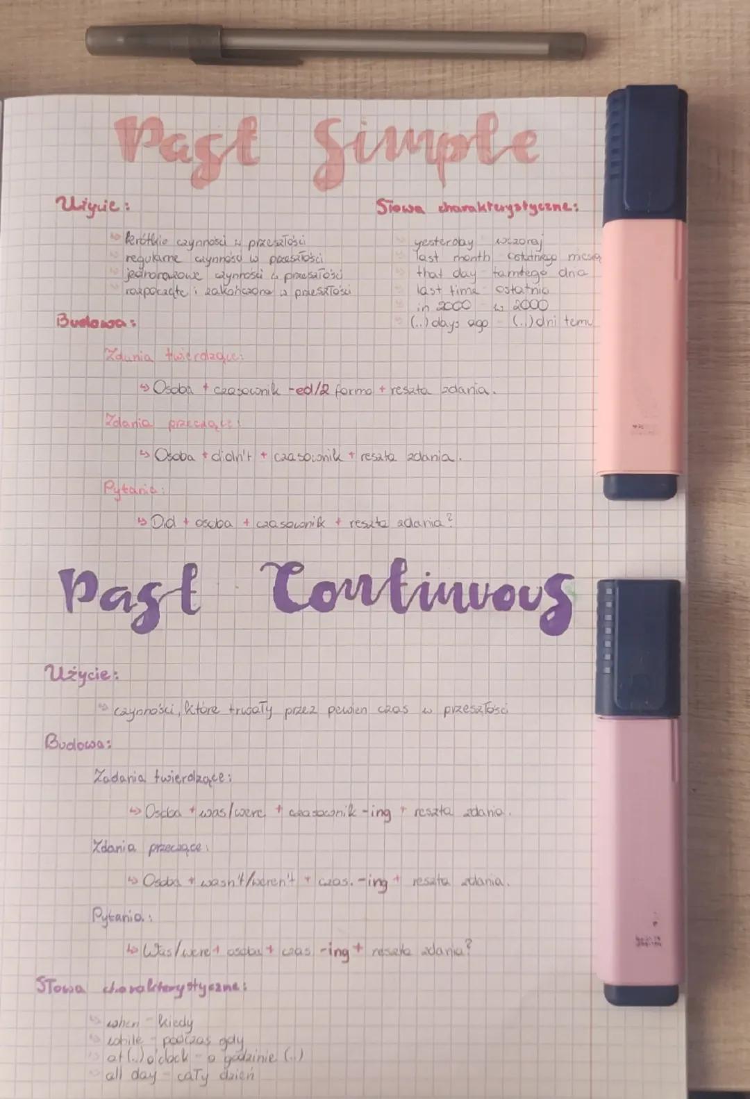 Past Simple
Uiguie
To krótkie czynności w przeszłości
2
Buelowa
regularne czynne'su w procesałości
jednorazowe czynnosci & przeszłość
rozpoc