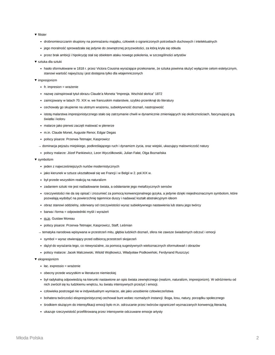 Młoda Polska
Week
Files
Column
Unit/Module
= Property
Młoda Polska - pojęcia, cechy epoki, twórczość poetycka oraz Wesele/ Chłopi/ Rozdziobi