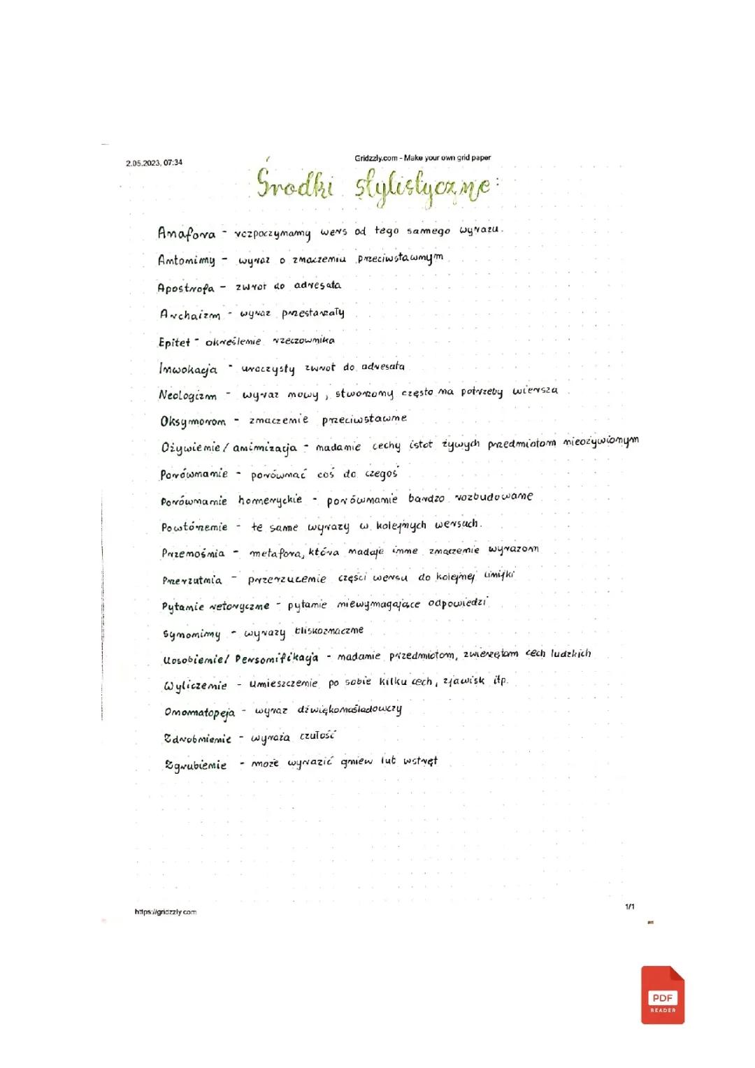 Najczęstsze środki stylistyczne w języku polskim