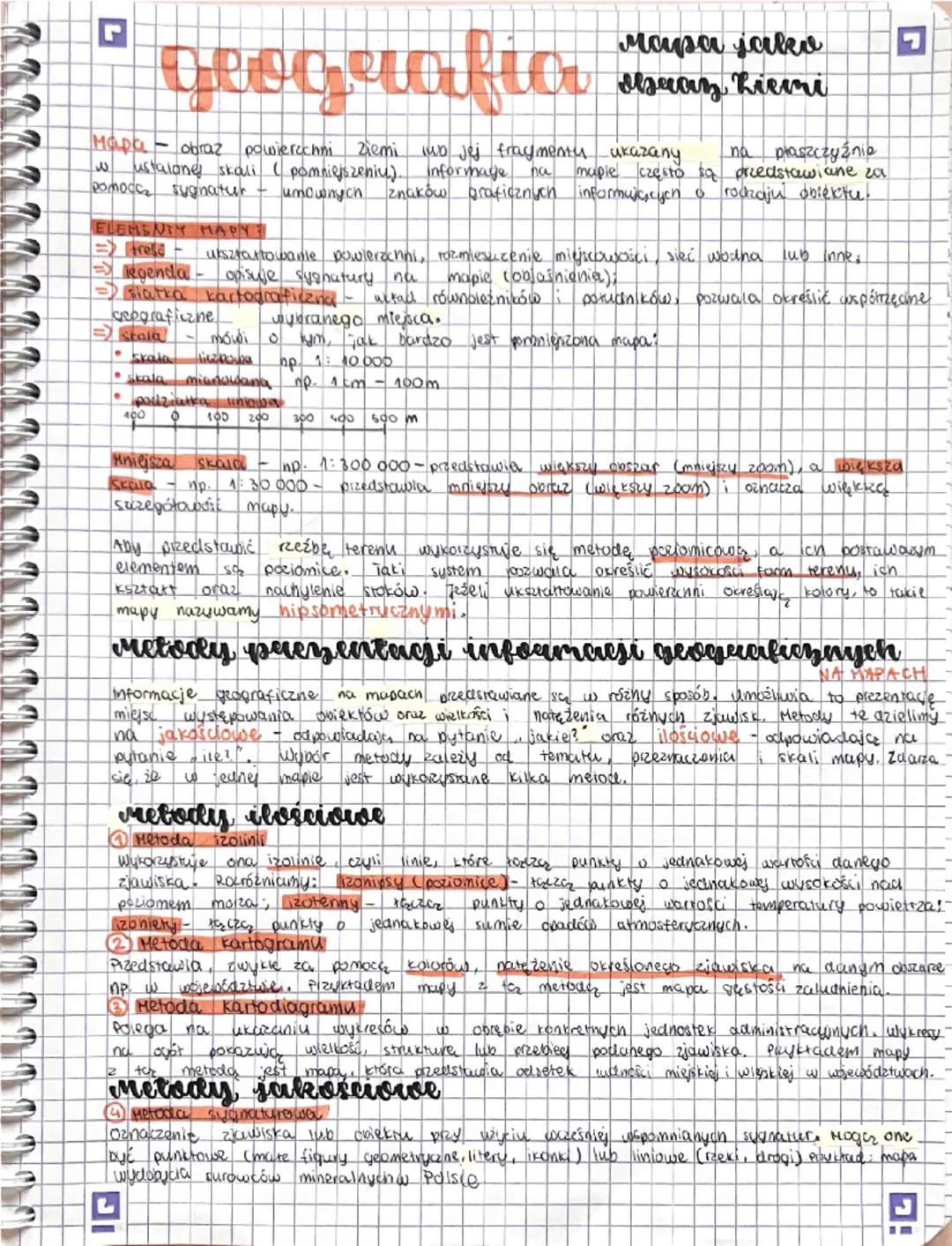 2
L
geografia
Mapa jako
obecas Riemi
Mapa - obraz
powierzchni Ziemi
lub jej fragmenty ukazany
ustalones skali (pomniejszeniu). informage
pom