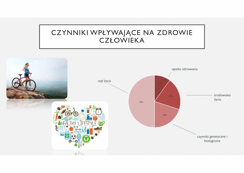 ZASADY ZDROWEGO STYLU ŻYCIA ZDROWIE
Według WHO (Światowa Organizacja Zdrowia) – zdrowie to nie tylko brak
choroby czy niepełnosprawności, al