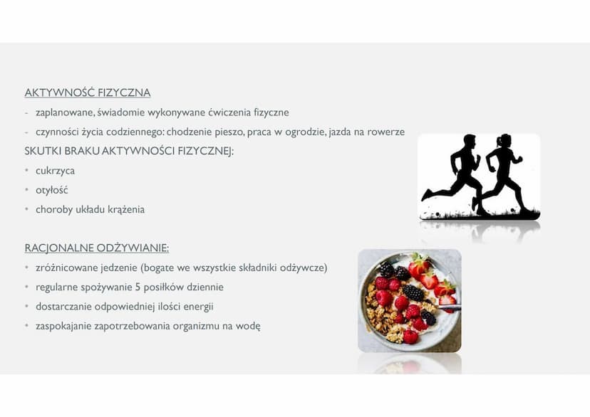 ZASADY ZDROWEGO STYLU ŻYCIA ZDROWIE
Według WHO (Światowa Organizacja Zdrowia) – zdrowie to nie tylko brak
choroby czy niepełnosprawności, al