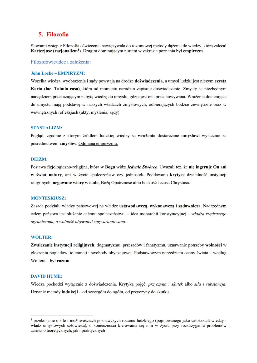 OŚWIECENIE
1. Chronologia
W Europie:
• początek - pod koniec XVII w. - często uznaje się 1688 rok, czyli datę rewolucji, w Anglii która zacz