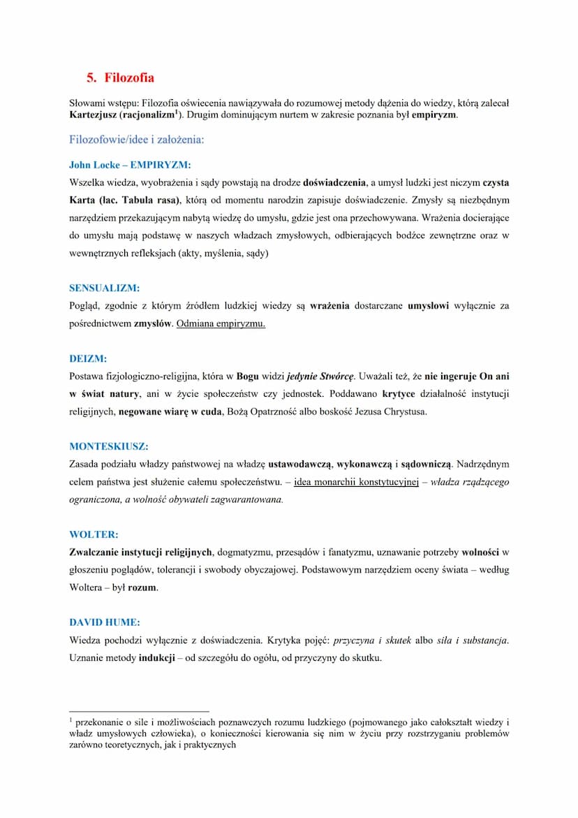 OŚWIECENIE
1. Chronologia
W Europie:
• początek - pod koniec XVII w. - często uznaje się 1688 rok, czyli datę rewolucji, w Anglii która zacz