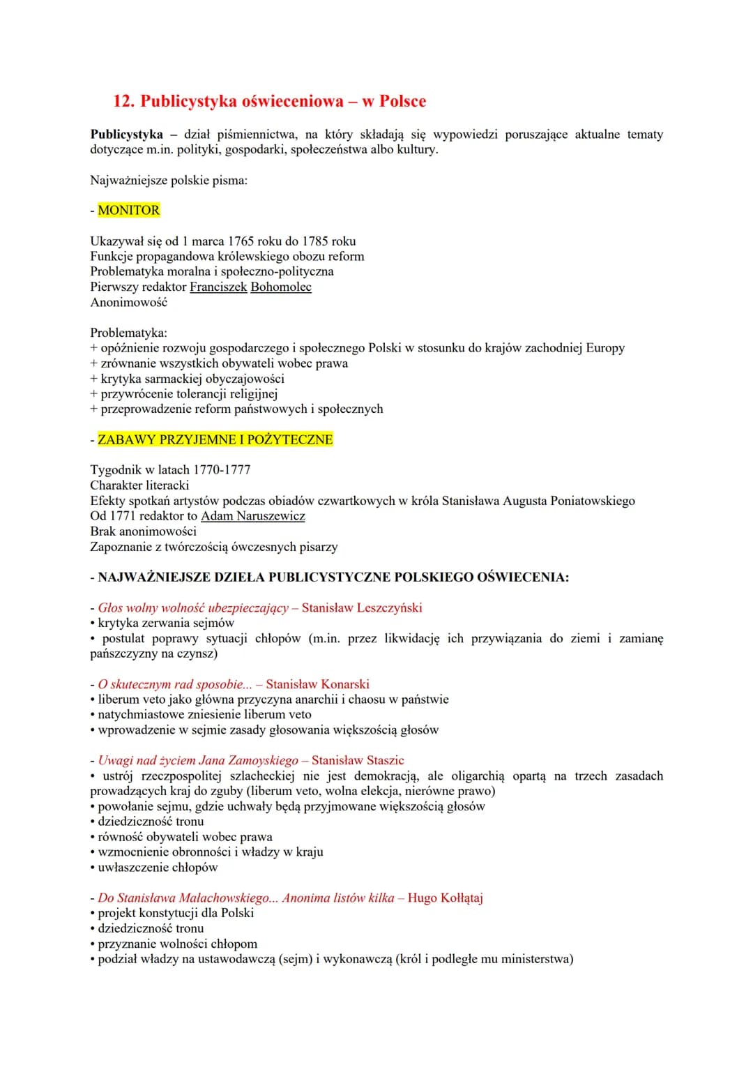 OŚWIECENIE
1. Chronologia
W Europie:
• początek - pod koniec XVII w. - często uznaje się 1688 rok, czyli datę rewolucji, w Anglii która zacz