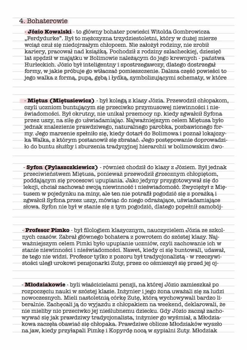 Jessica Och.
20 lecie międzywojenne
1. Czas i miejsce akcji
Ferdydurke
Witold Gombrowicz
Akcja powieści rozgrywa się w Polsce, a konkretnie 