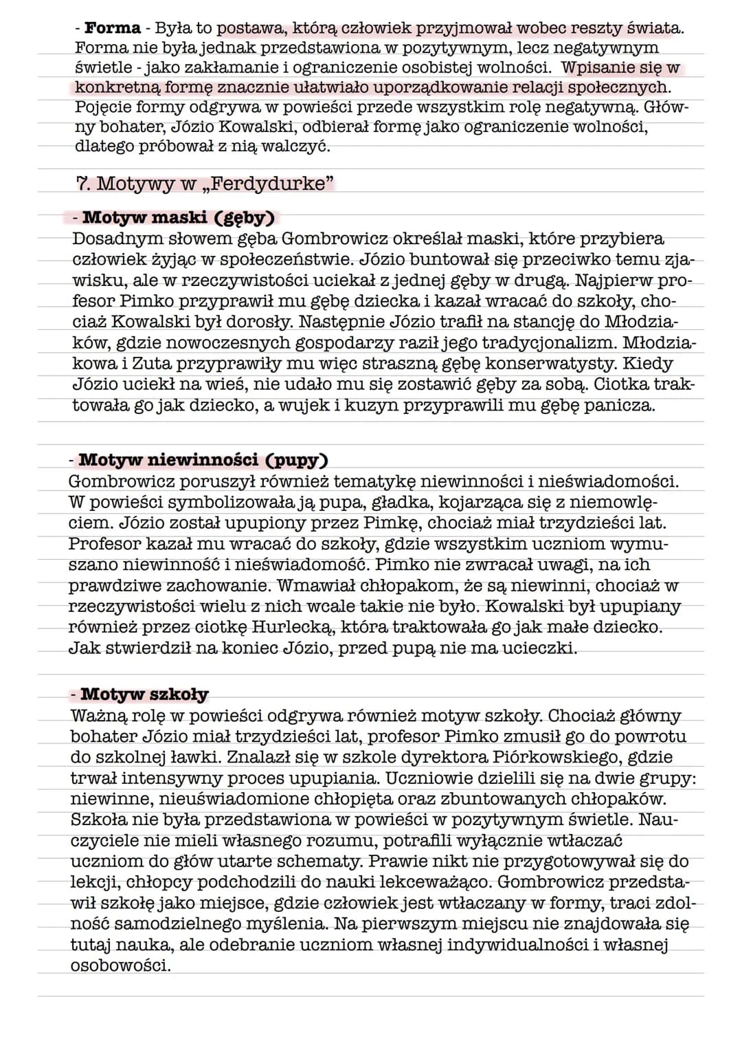 Jessica Och.
20 lecie międzywojenne
1. Czas i miejsce akcji
Ferdydurke
Witold Gombrowicz
Akcja powieści rozgrywa się w Polsce, a konkretnie 