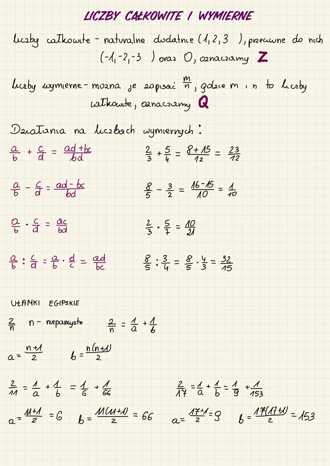Co to są liczby całkowite i wymierne?