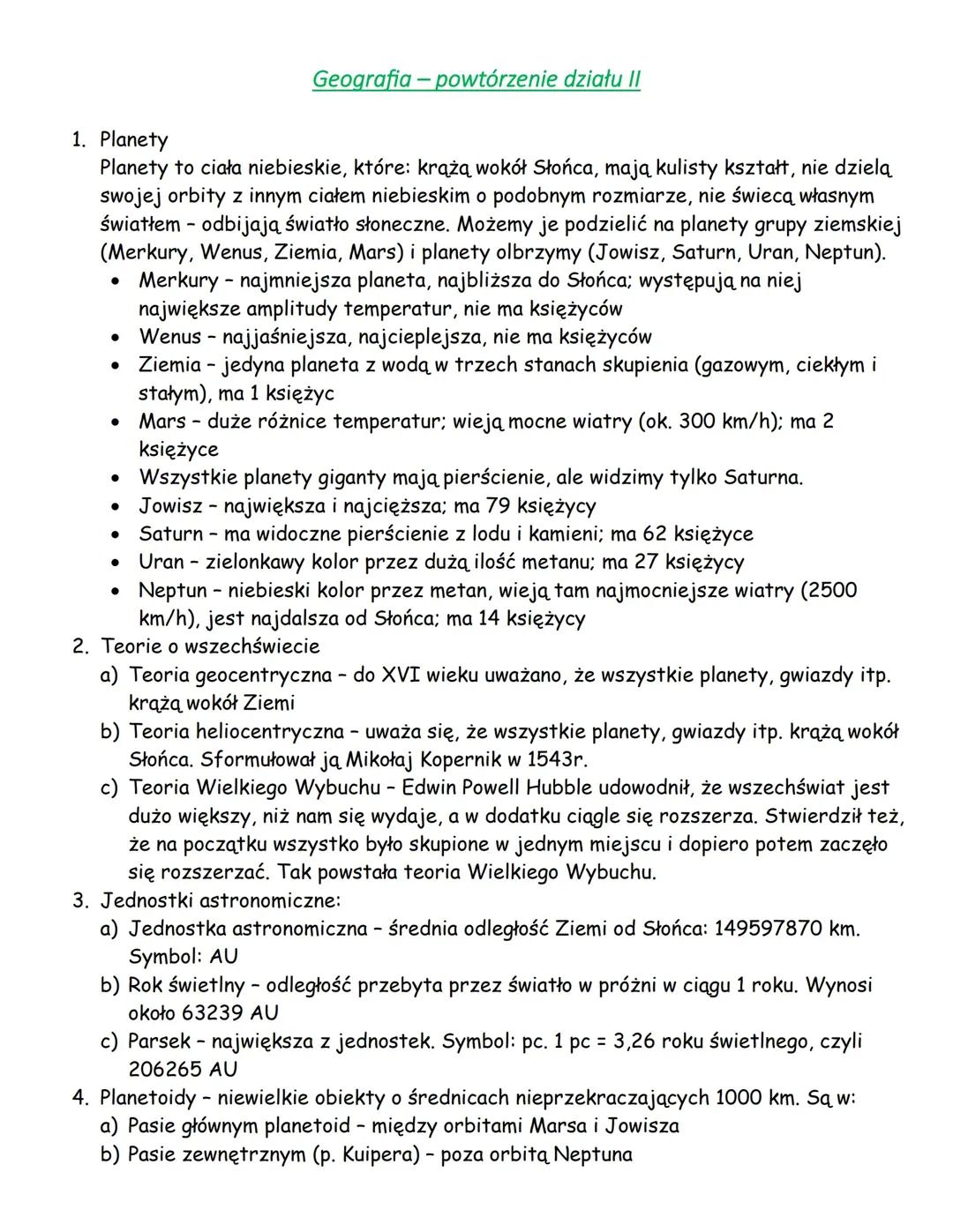 Powtórka z Geografii: Ziemia we Wszechświecie – Zakres Rozszerzony