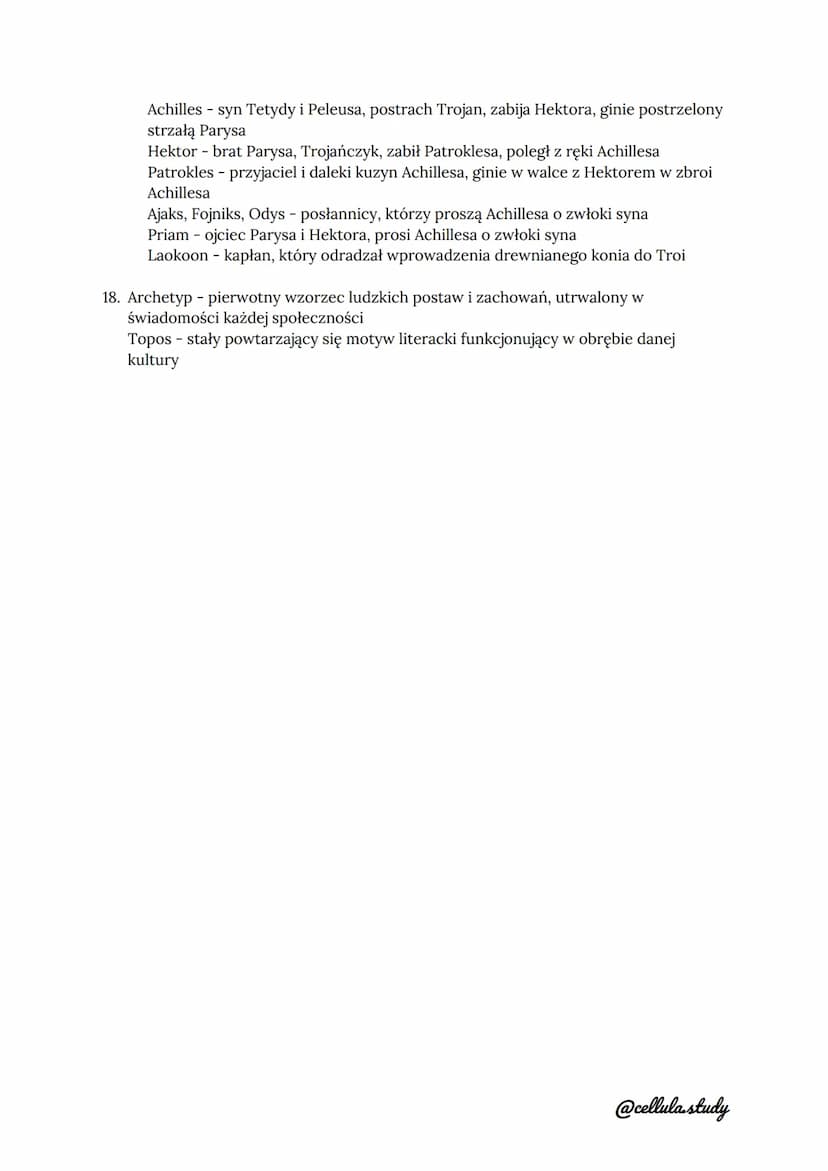 1. Mity
Mit - opowieść o bogach i bohaterach, która uznawana jest przez członków danej
społeczności za prawdę i stanowi odzwierciedlenie wie