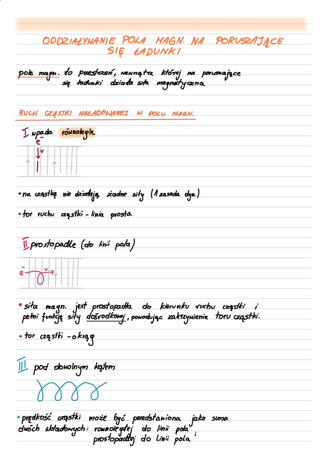 # POLE MAGNETYCZNE

↳ to pocestrzeń, w której stwierdza się istnienie
sit magnetycznych

LINIE POLA MAGNETYCZNEGO służą do prorficznepo
prze